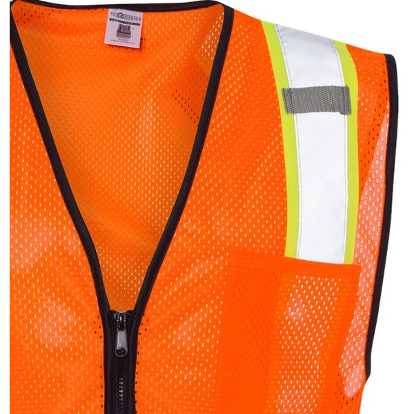 ML Kishigo® Economy Contrast Safety Vest with Zipper Closure
