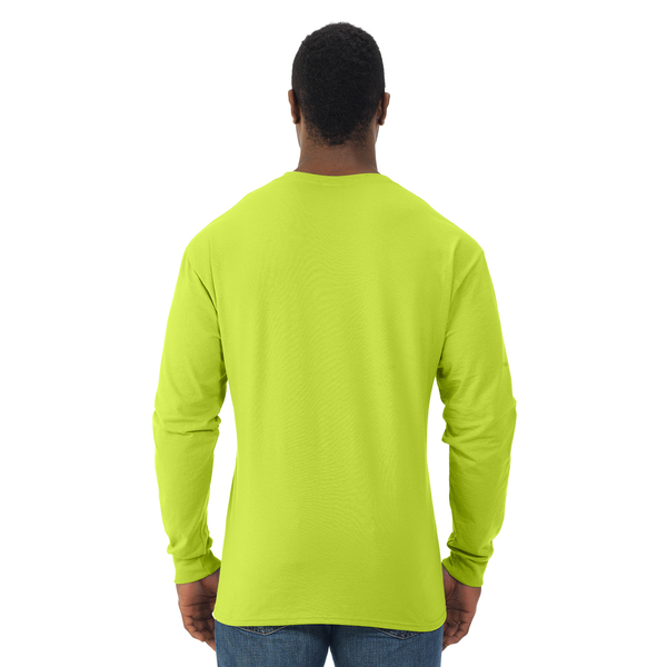JERZEES® Dri-Power® Active 50/50 Men's Long Sleeve Performance Tee, Safety Colors