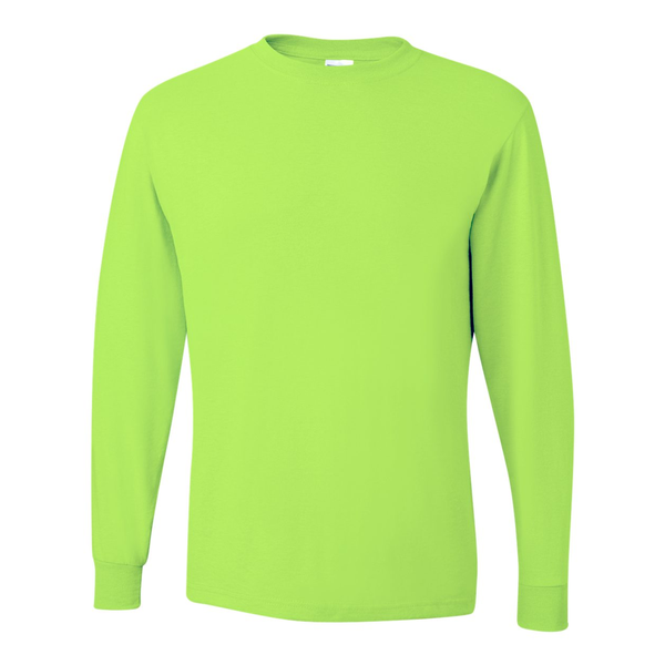JERZEES® Dri-Power® Active 50/50 Men's Long Sleeve Performance Tee, Safety Colors
