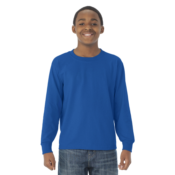 JERZEES® Dri-Power® Active 50/50 Youth Long Sleeve Performance Tee