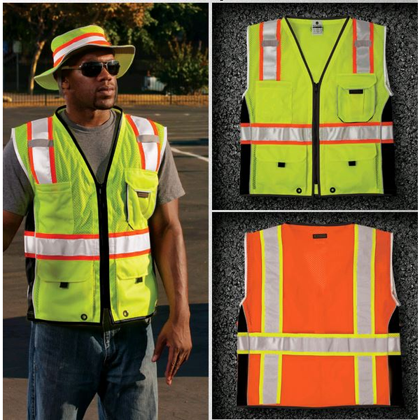 ML Kishigo® Black Series Heavy Duty Safety Vest