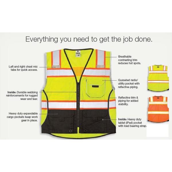 ML Kishigo® Black Series Black Bottom Safety Vest