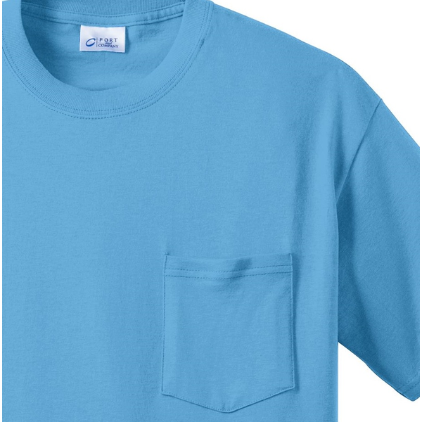 Port & Company® 50/50 Cotton/Poly Men's Pocket Tee