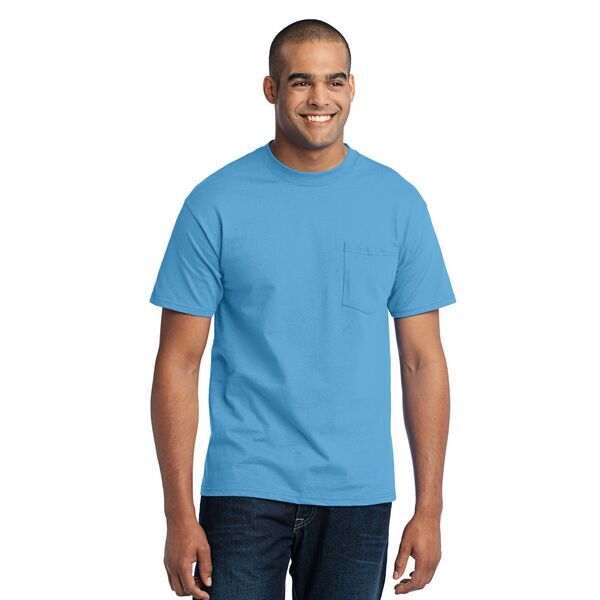 Port & Company® 50/50 Cotton/Poly Men's Pocket Tee