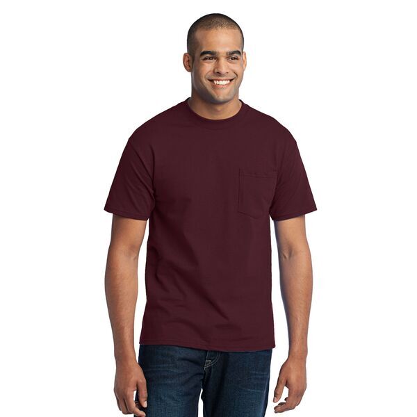 Port & Company® 50/50 Cotton/Poly Men's Pocket Tee