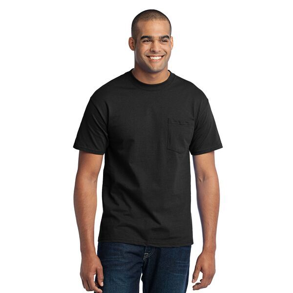 Port & Company® 50/50 Cotton/Poly Men's Pocket Tee