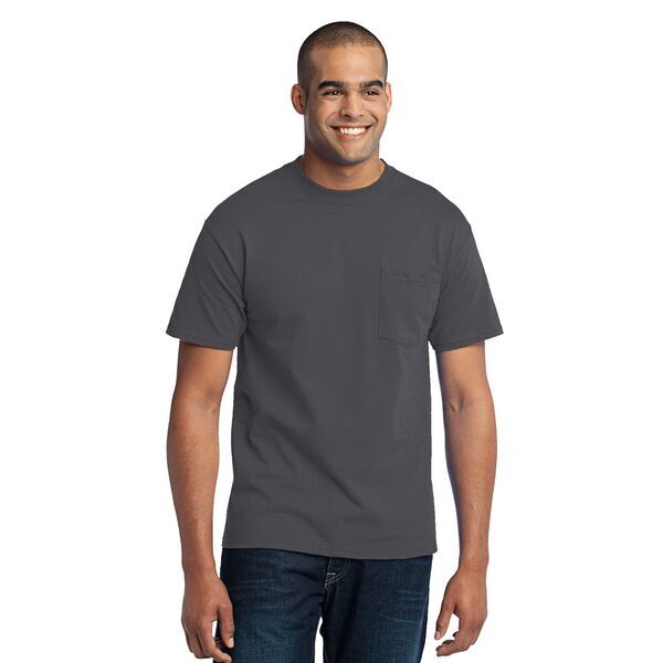 Port & Company® 50/50 Cotton/Poly Men's Pocket Tee
