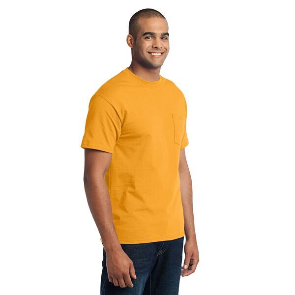 Port & Company® 50/50 Cotton/Poly Men's Pocket Tee
