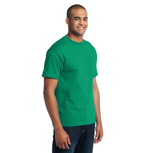 Port & Company® 50/50 Cotton/Poly Men's Pocket Tee