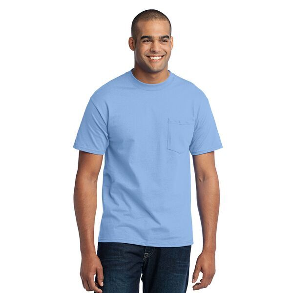 Port & Company® 50/50 Cotton/Poly Men's Pocket Tee