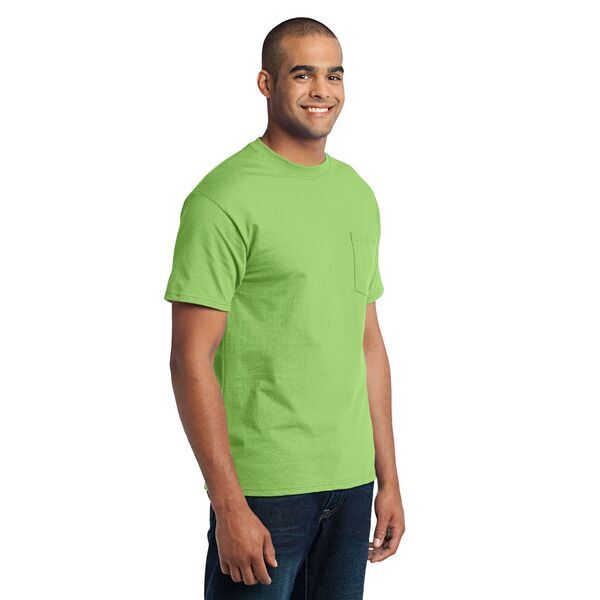 Port & Company® 50/50 Cotton/Poly Men's Pocket Tee