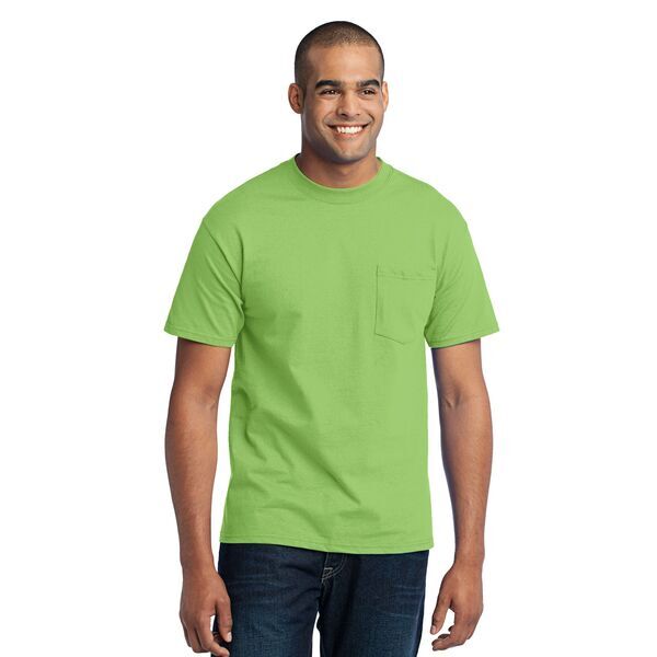 Port & Company® 50/50 Cotton/Poly Men's Pocket Tee