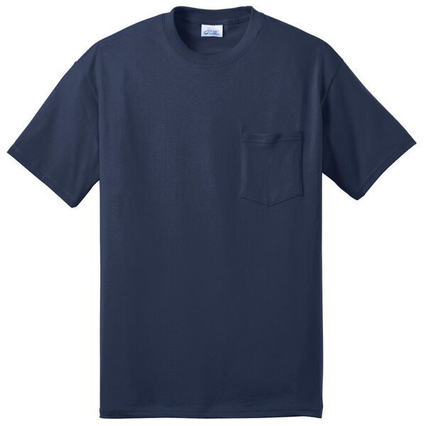 Port & Company® 50/50 Cotton/Poly Men's Pocket Tee