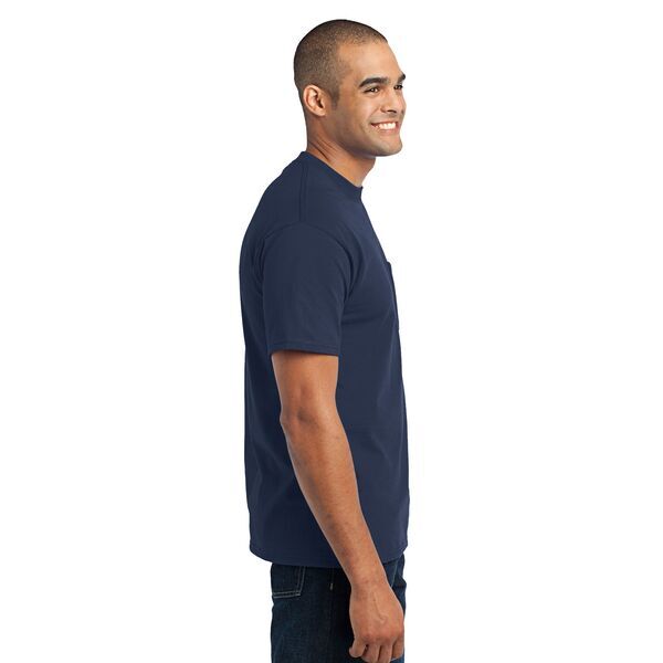 Port & Company® 50/50 Cotton/Poly Men's Pocket Tee