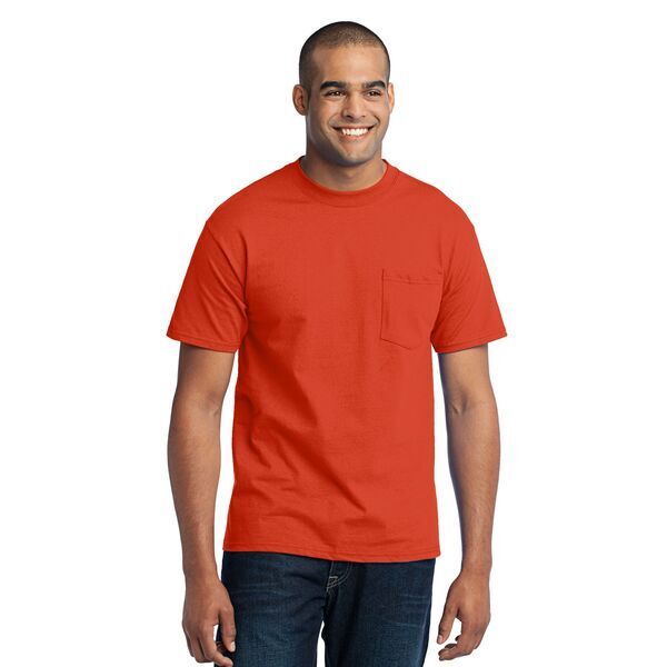 Port & Company® 50/50 Cotton/Poly Men's Pocket Tee