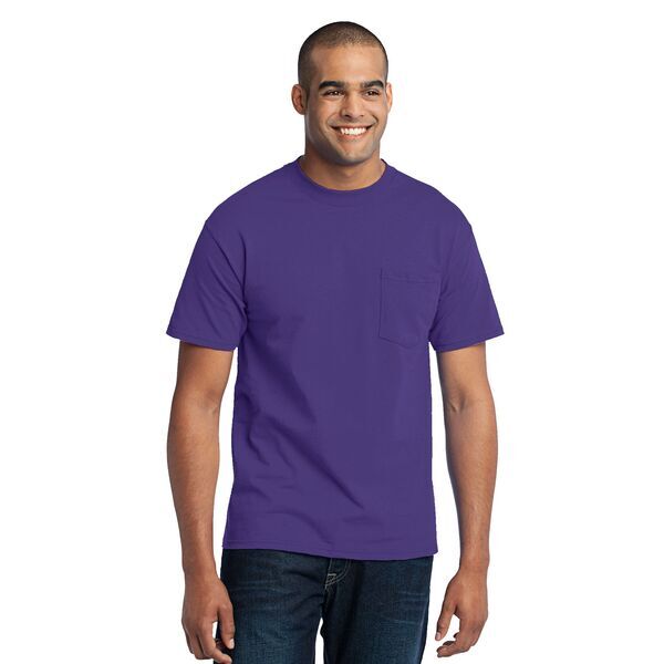 Port & Company® 50/50 Cotton/Poly Men's Pocket Tee