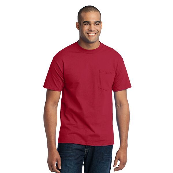 Port & Company® 50/50 Cotton/Poly Men's Pocket Tee
