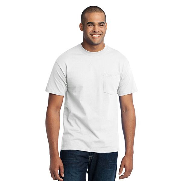 Port & Company® 50/50 Cotton/Poly Men's Pocket Tee