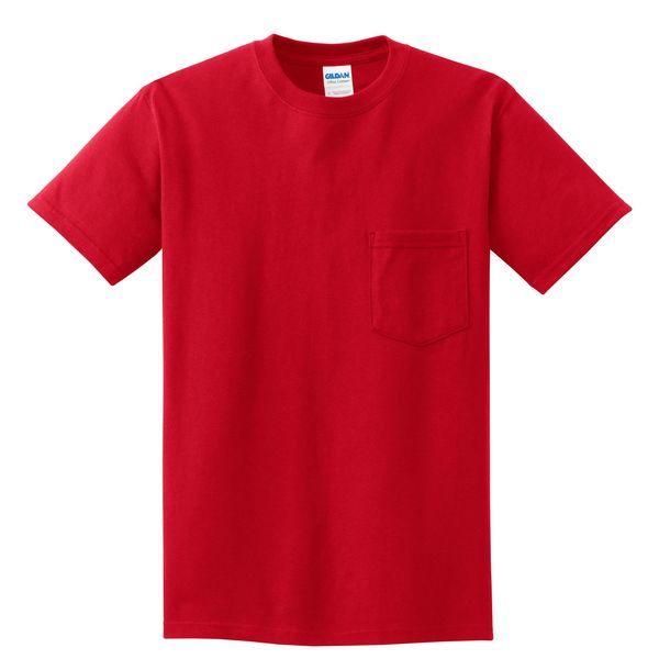 Gildan® Ultra Cotton™ 100% Cotton Men's Pocket Tee