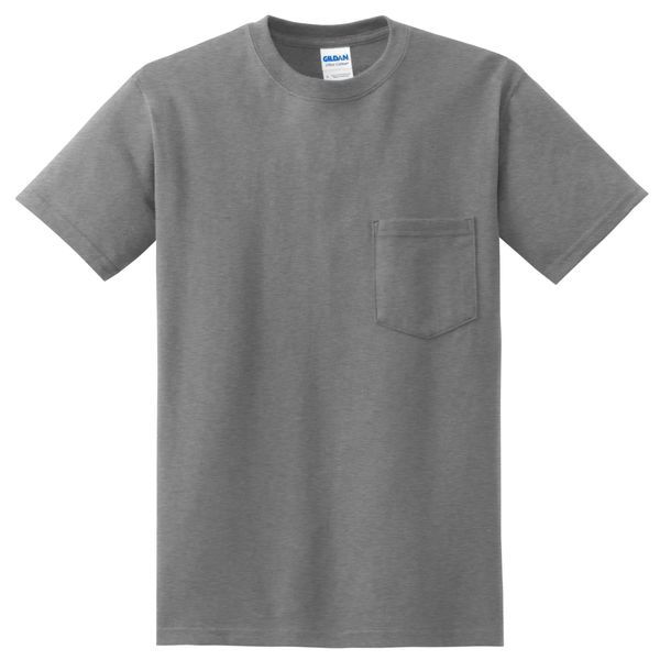 Gildan® Ultra Cotton™ 100% Cotton Men's Pocket Tee