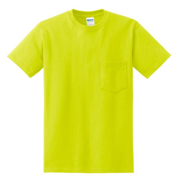 Gildan® Ultra Cotton™ 50/50 Men's Pocket Tee, Safety Colors