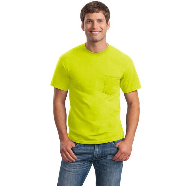 Gildan® Ultra Cotton™ 50/50 Men's Pocket Tee, Safety Colors