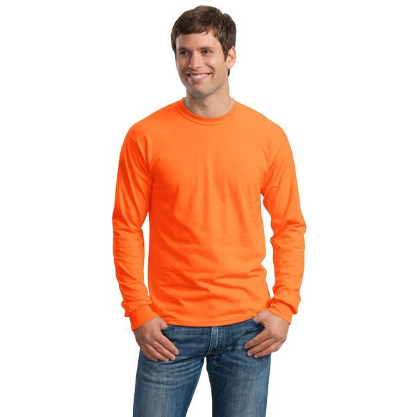 Gildan® Ultra Cotton™ 50/50 Men's Long Sleeve Tee, Safety Colors