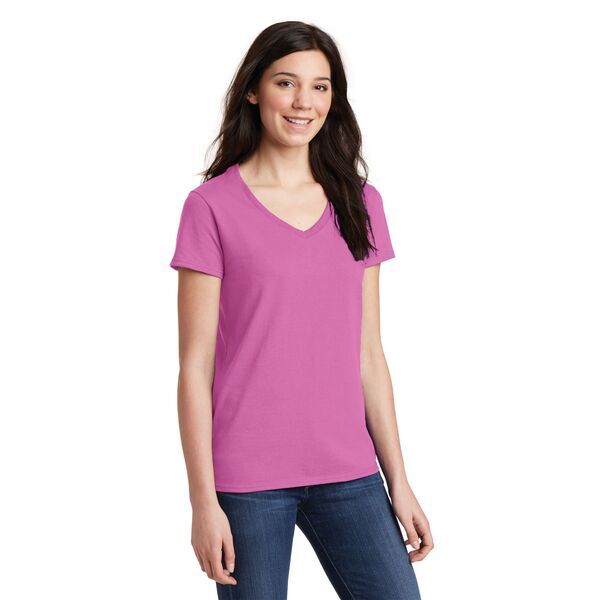 Gildan® Heavy Cotton™ 100% Cotton Ladies' V Neck Tee