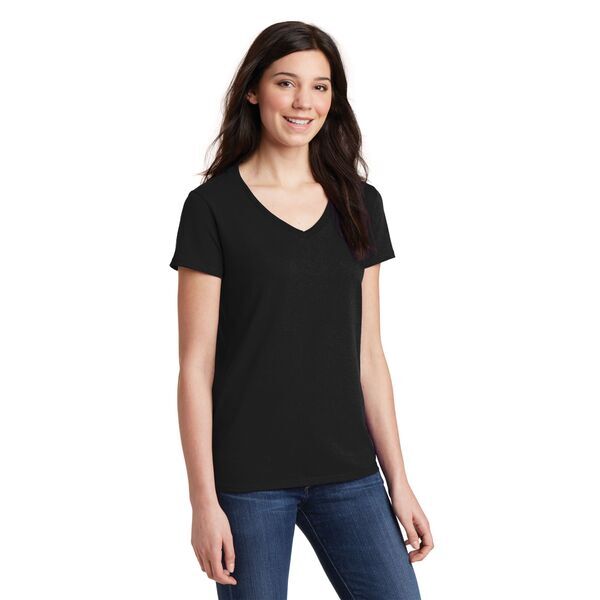 Gildan® Heavy Cotton™ 100% Cotton Ladies' V Neck Tee