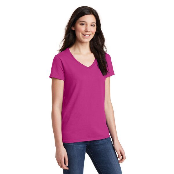 Gildan® Heavy Cotton™ 100% Cotton Ladies' V Neck Tee
