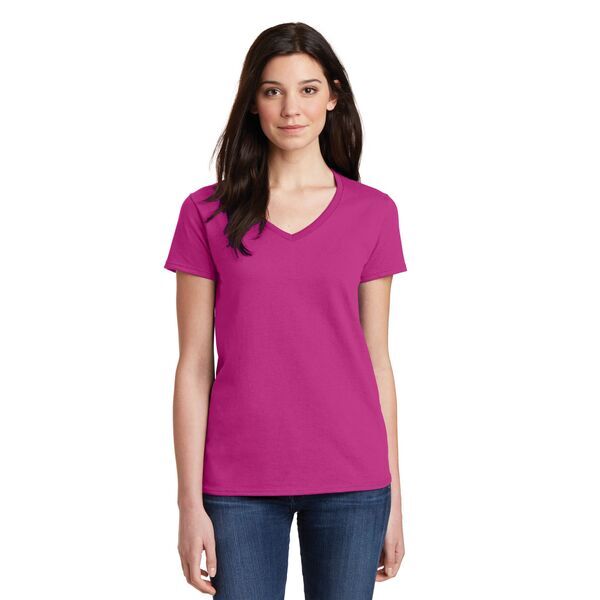 Gildan® Heavy Cotton™ 100% Cotton Ladies' V Neck Tee