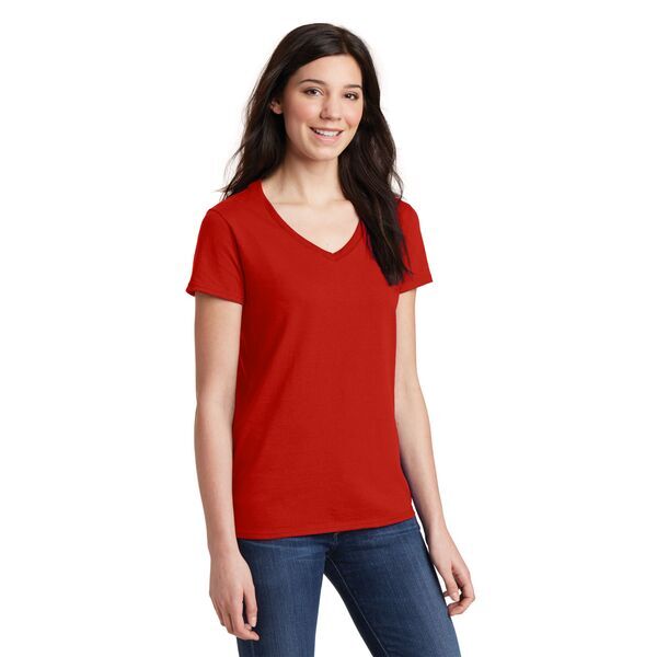 Gildan® Heavy Cotton™ 100% Cotton Ladies' V Neck Tee