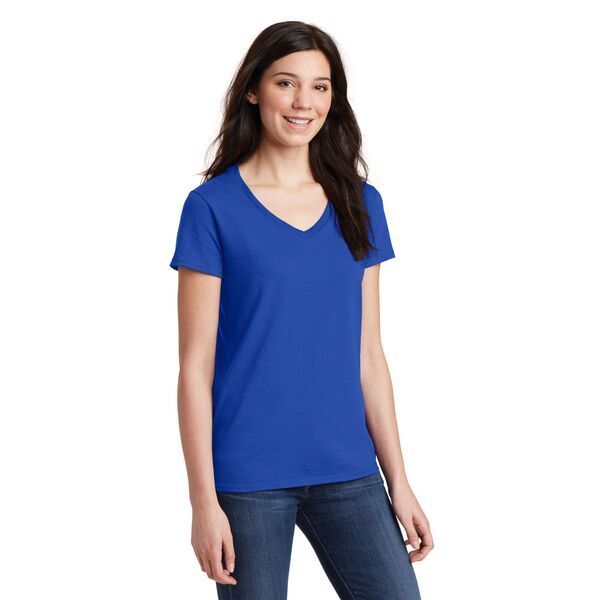 Gildan® Heavy Cotton™ 100% Cotton Ladies' V Neck Tee