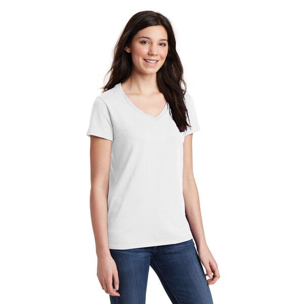 Gildan® Heavy Cotton™ 100% Cotton Ladies' V Neck Tee