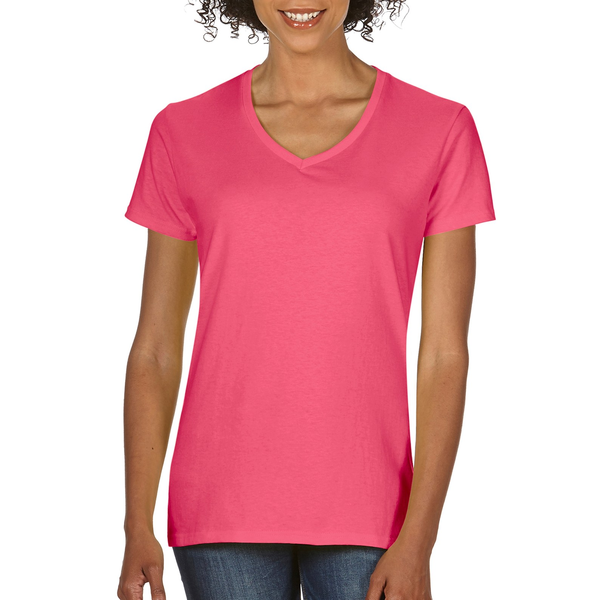 Gildan® Heavy Cotton™ 100% Cotton Ladies' V Neck Tee