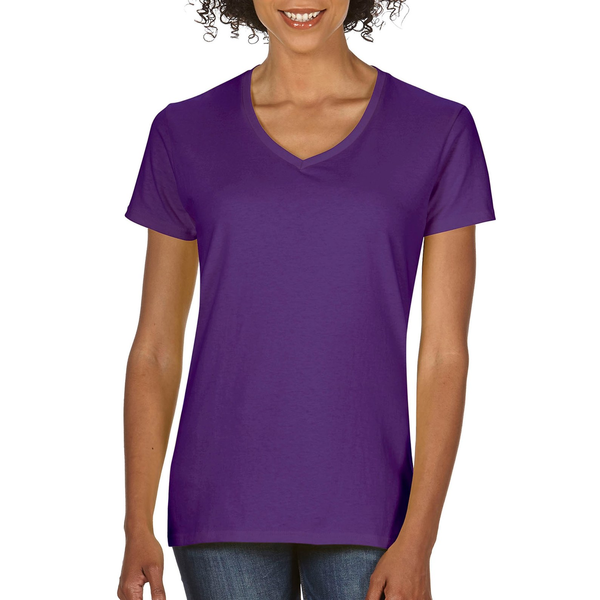 Gildan® Heavy Cotton™ 100% Cotton Ladies' V Neck Tee
