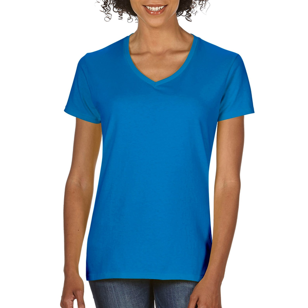 Gildan® Heavy Cotton™ 100% Cotton Ladies' V Neck Tee