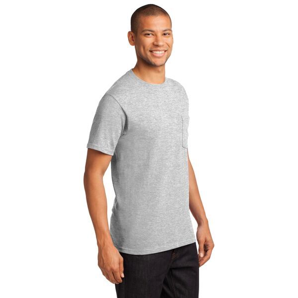 Port & Company® Essential Heavyweight 100% Cotton Men's Pocket Tee