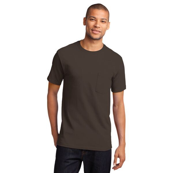 Port & Company® Essential Heavyweight 100% Cotton Men's Pocket Tee