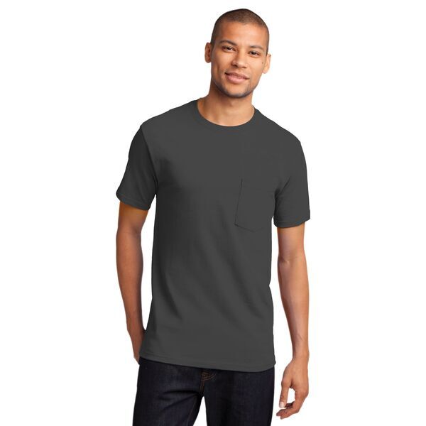 Port & Company® Essential Heavyweight 100% Cotton Men's Pocket Tee