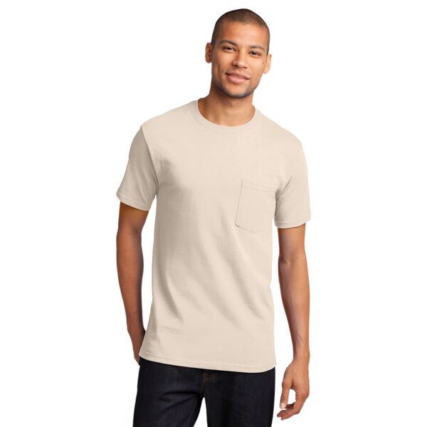 Port & Company® Essential Heavyweight 100% Cotton Men's Pocket Tee