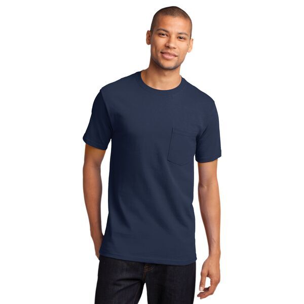 Port & Company® Essential Heavyweight 100% Cotton Men's Pocket Tee