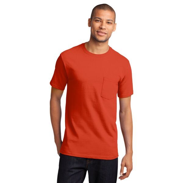 Port & Company® Essential Heavyweight 100% Cotton Men's Pocket Tee
