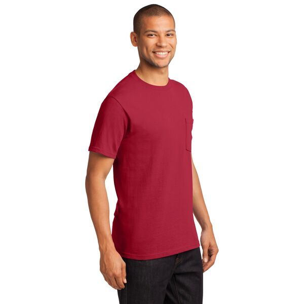 Port & Company® Essential Heavyweight 100% Cotton Men's Pocket Tee