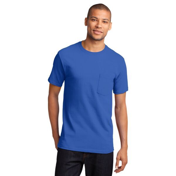 Port & Company® Essential Heavyweight 100% Cotton Men's Pocket Tee