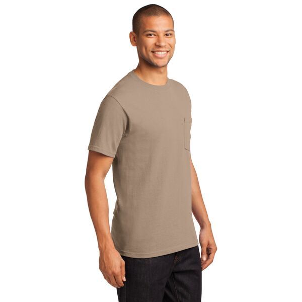 Port & Company® Essential Heavyweight 100% Cotton Men's Pocket Tee