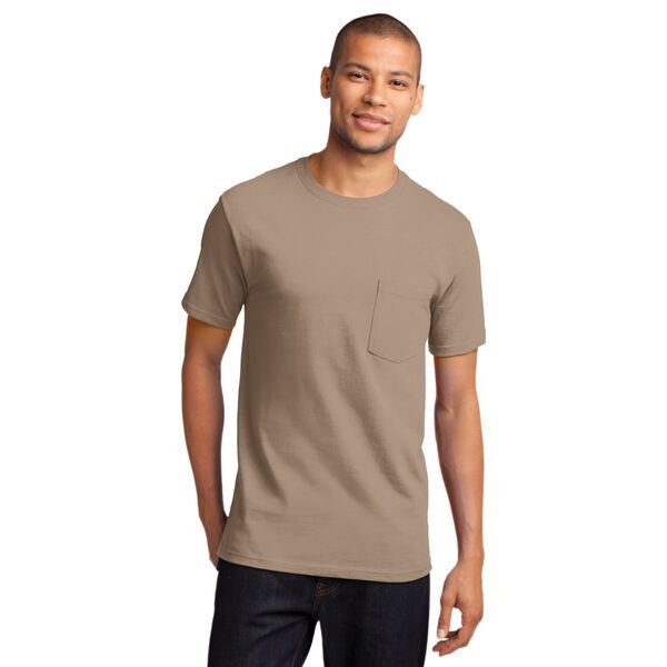 Port & Company® Essential Heavyweight 100% Cotton Men's Pocket Tee