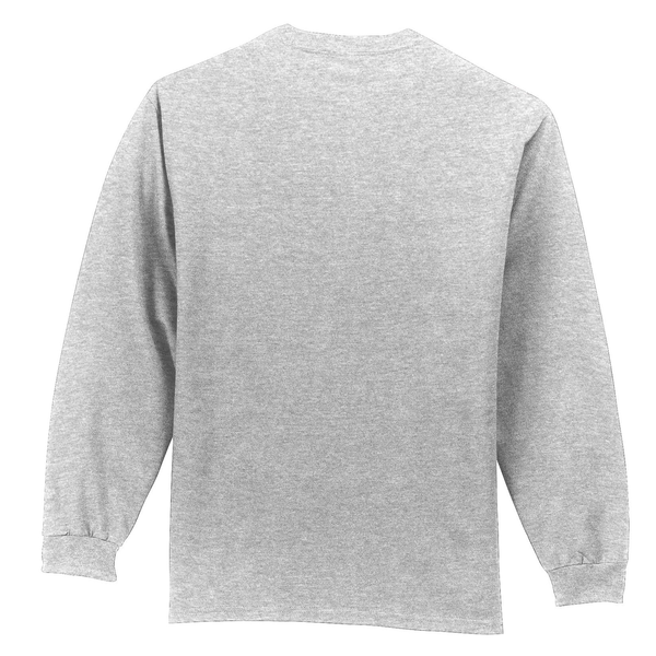 Port & Company® Essential Heavyweight 100% Cotton Men's Long Sleeve Pocket Tee