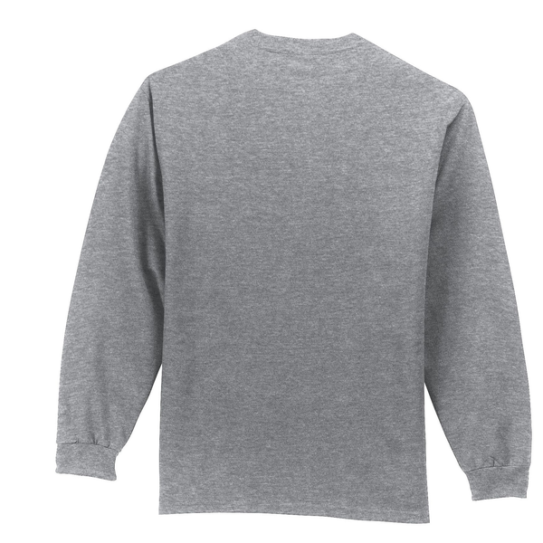 Port & Company® Essential Heavyweight 100% Cotton Men's Long Sleeve Pocket Tee