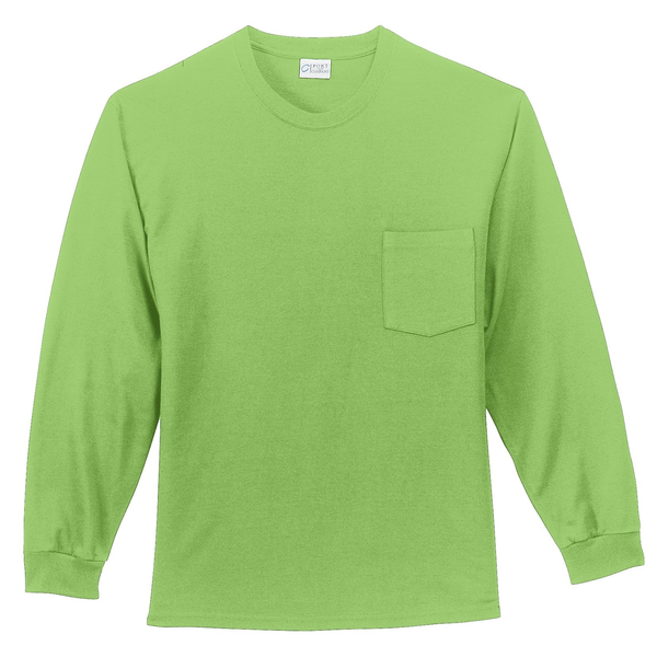 Port & Company® Essential Heavyweight 100% Cotton Men's Long Sleeve Pocket Tee
